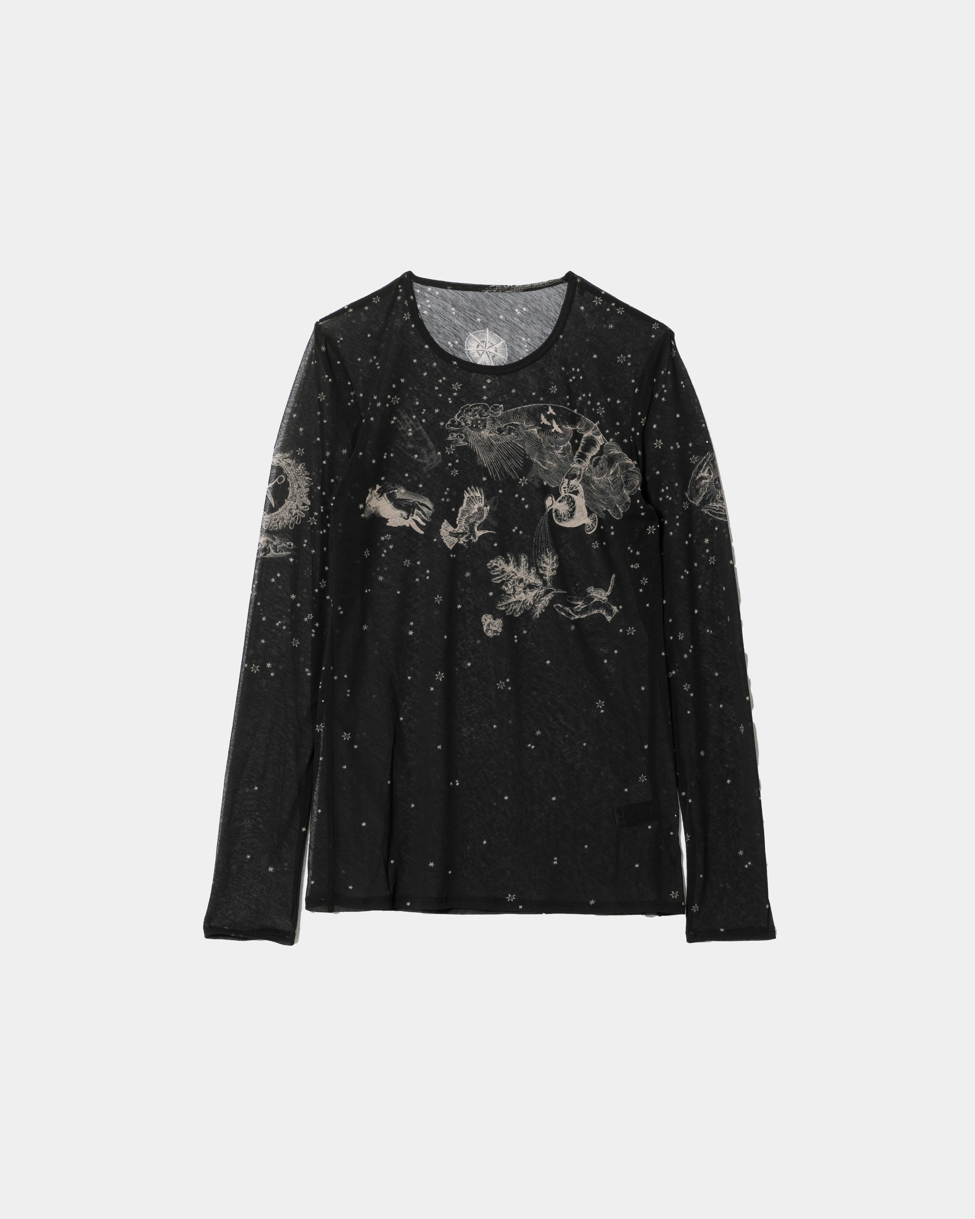 sheer R.P.S print jersey crew neck top – beautiful people