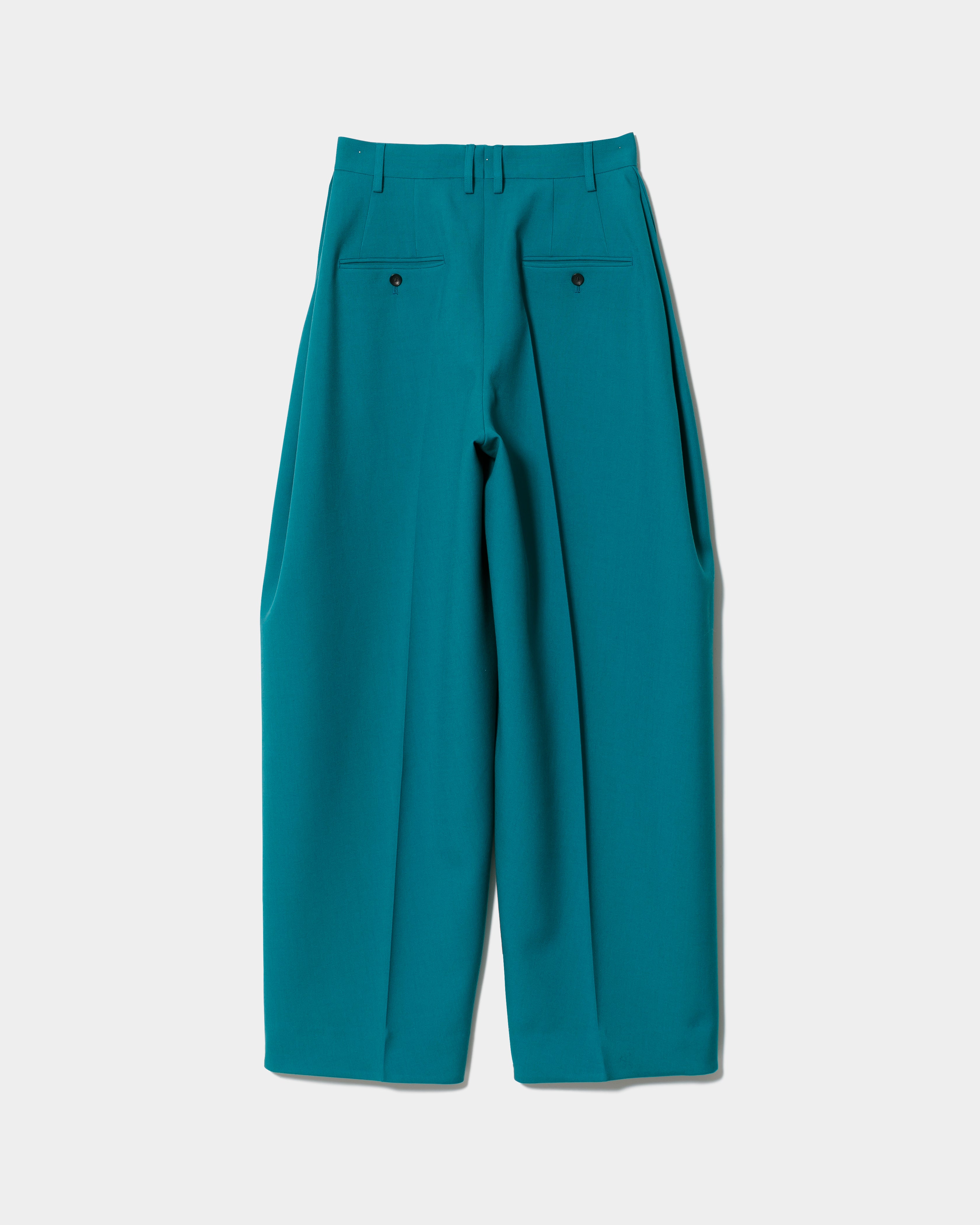 wool double cloth side tuck wide slacks – beautiful people online
