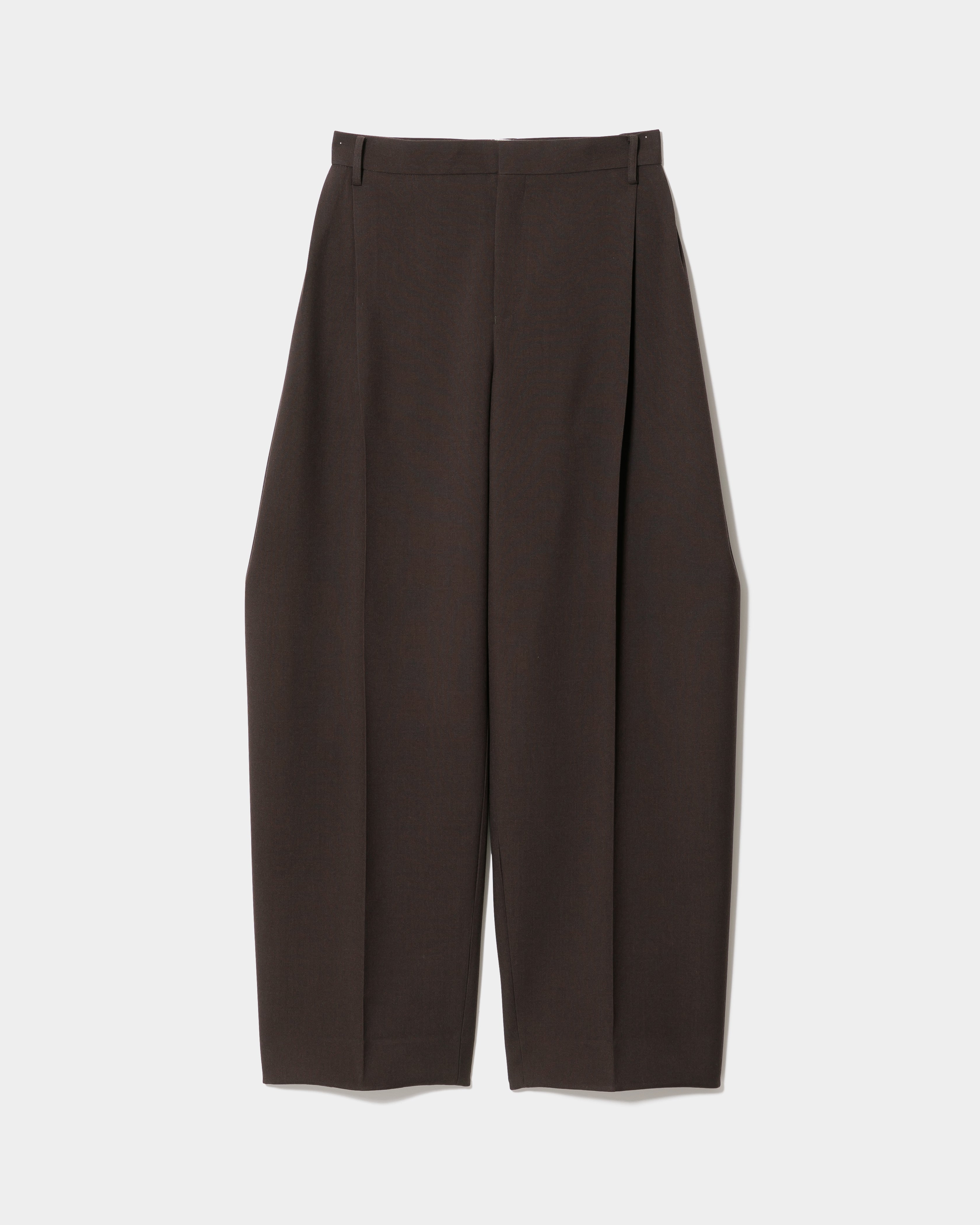 wool double cloth side tuck wide slacks – beautiful people online