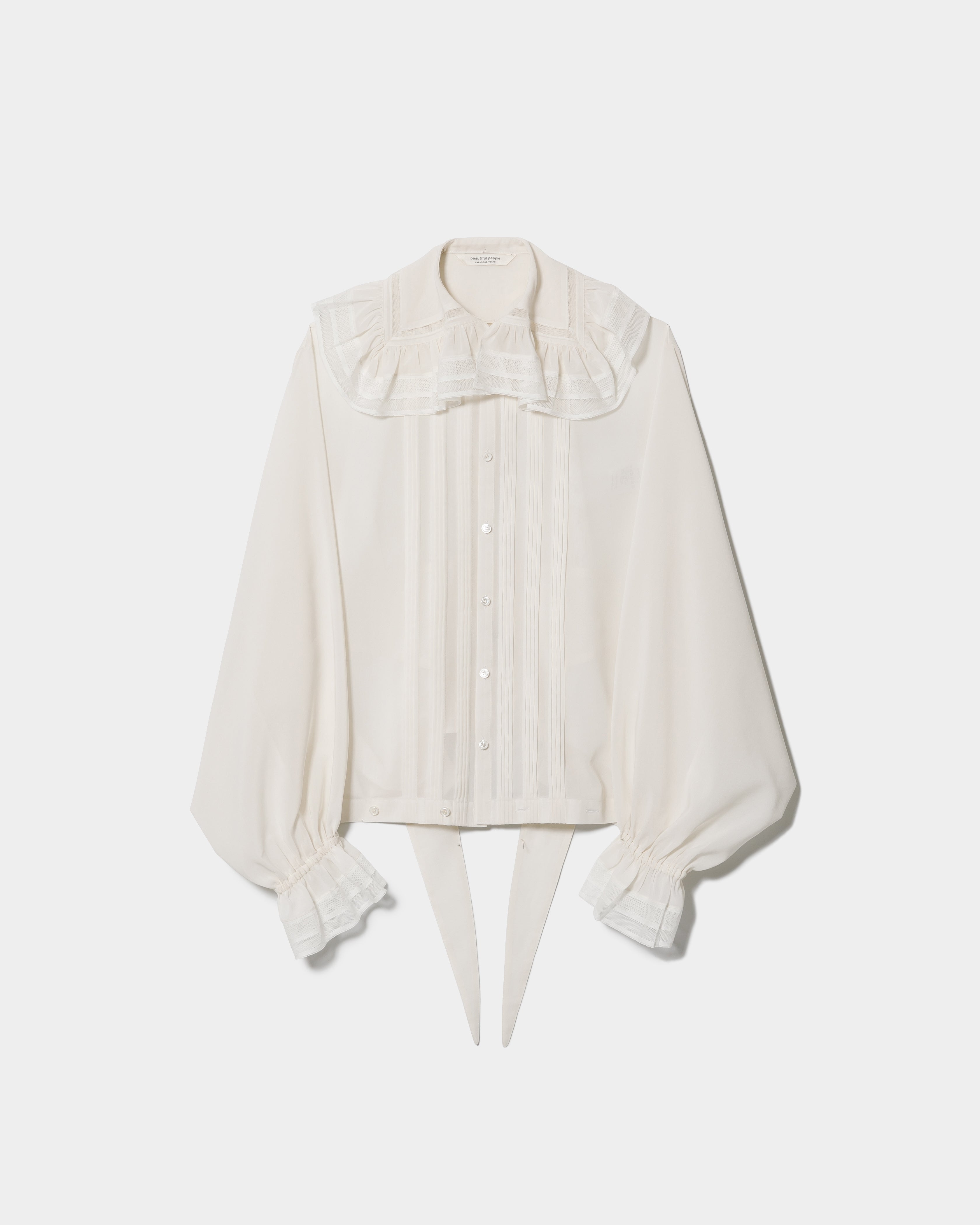 double-end triacetate voile frill blouse – beautiful people online