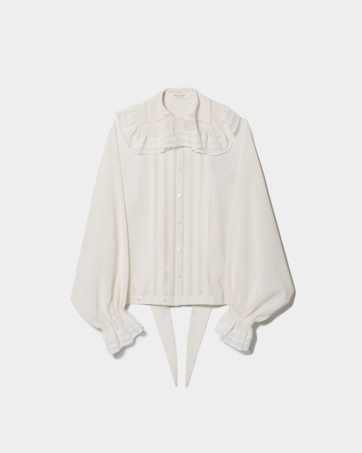 double-end triacetate voile frill blouse – beautiful people online 