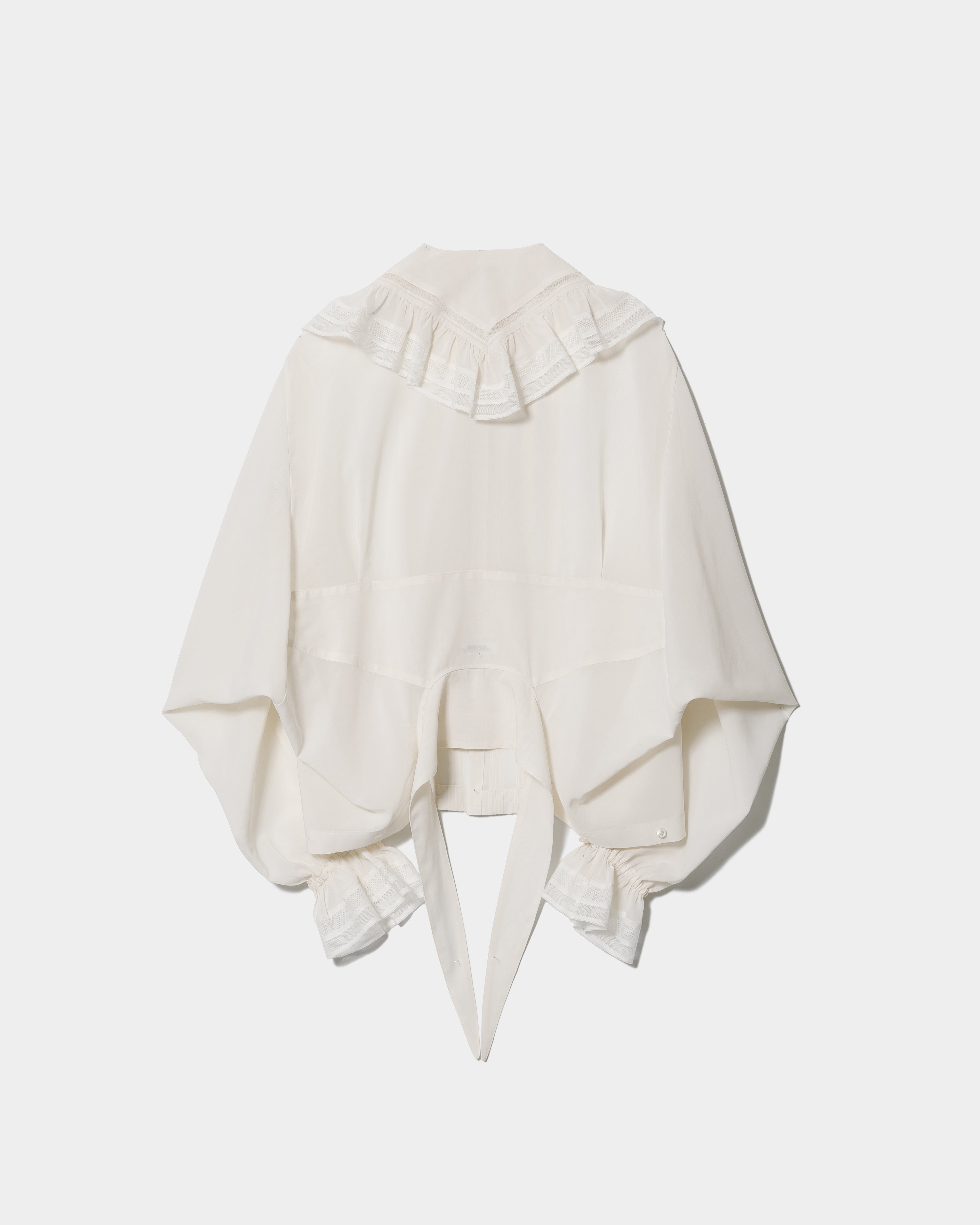 double-end triacetate voile frill blouse – beautiful people online