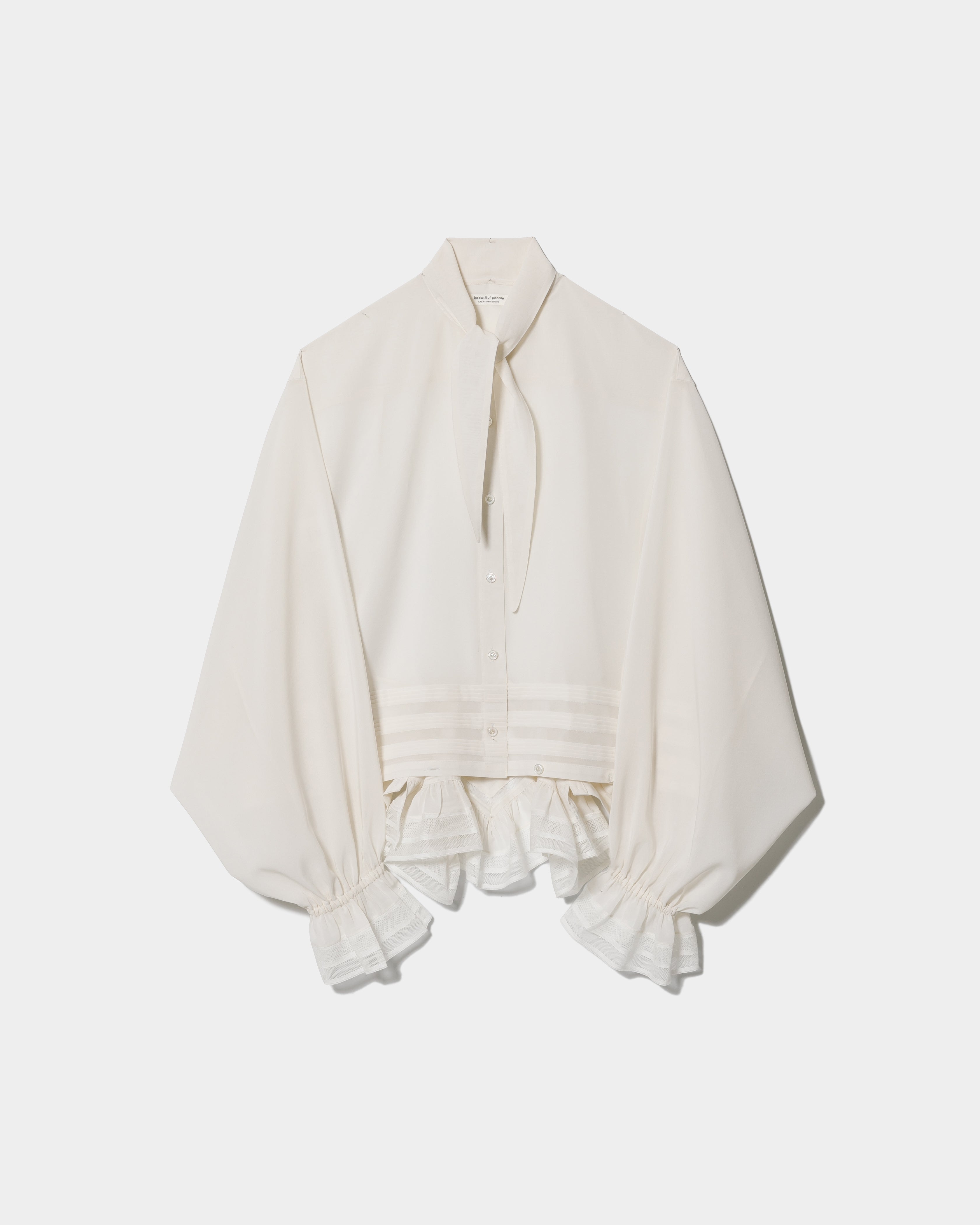 double-end triacetate voile frill blouse – beautiful people online