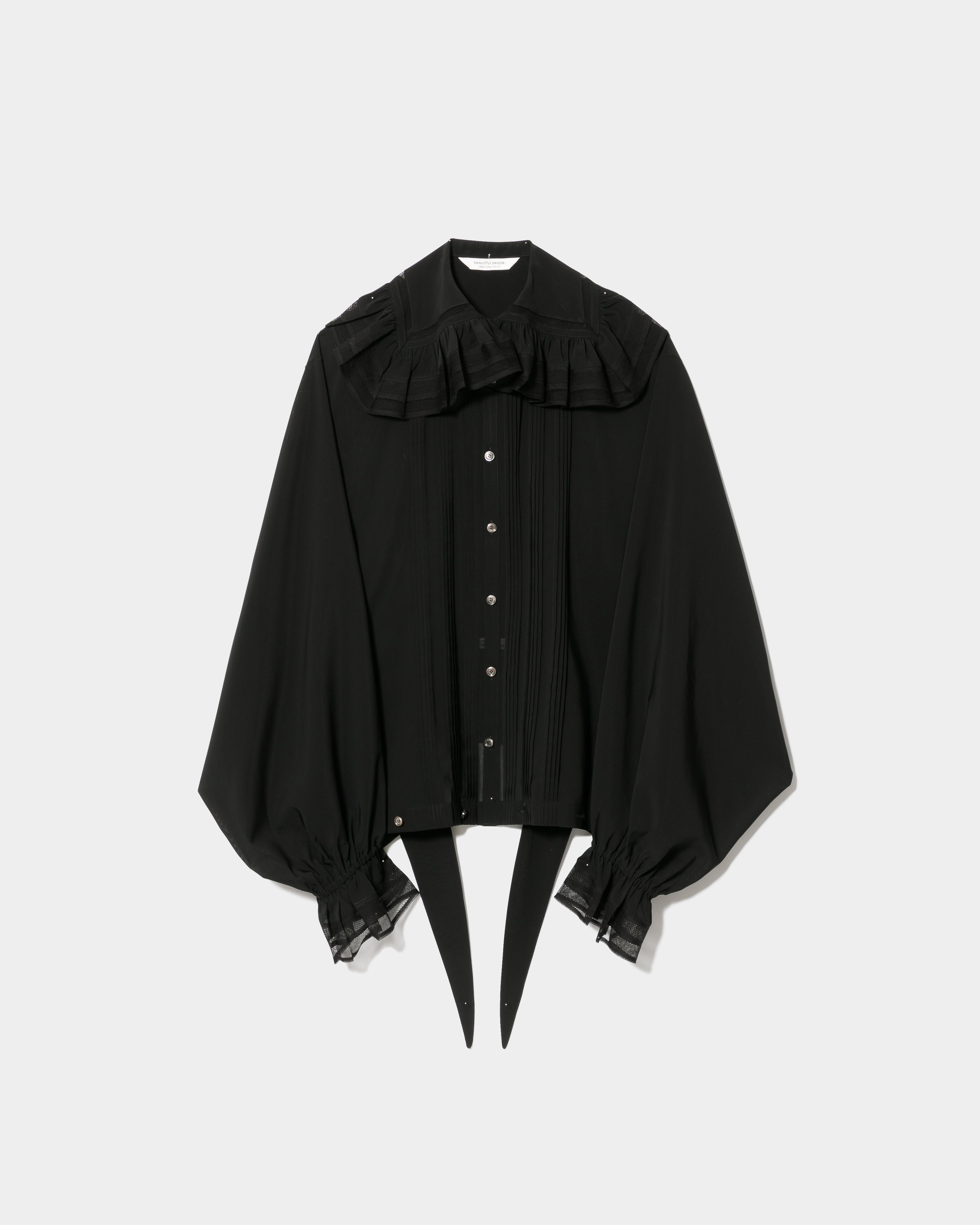 ▪️専用　BORDER FRILL TOP(38) 　BLACK ▪️専用 BORDER FRILL TOP(38) BLACK 【公式通販】