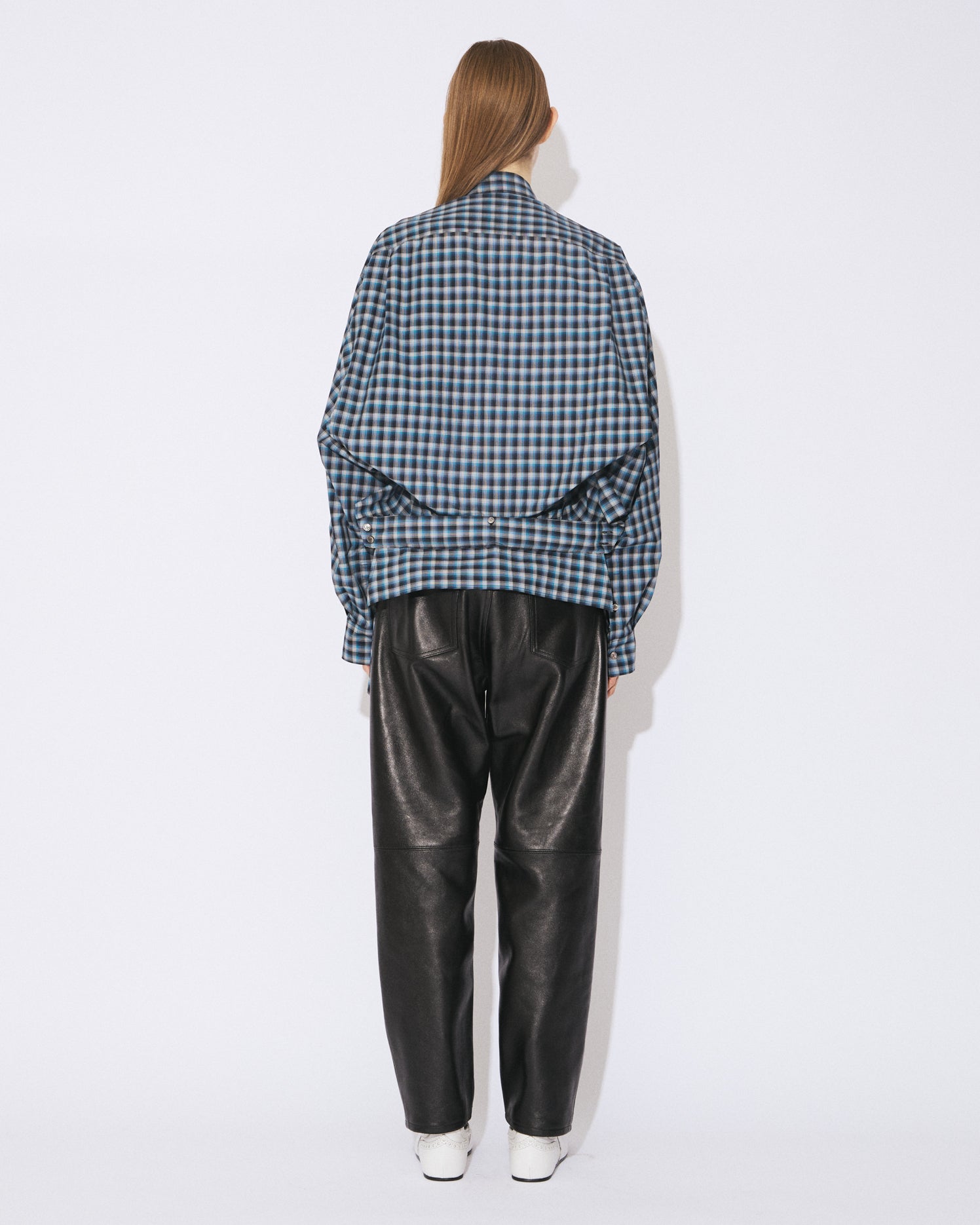 9月下旬入荷】double-end C/N check hooded shirt – beautiful people