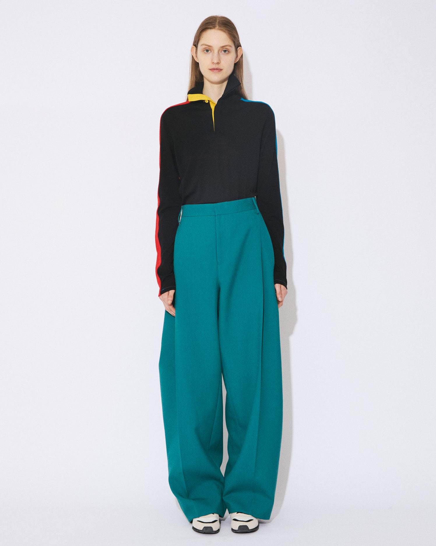 む*じ様 beautiful people wool tuck widepant む*じ様 beautiful people wool tuck widepant wool double cloth side