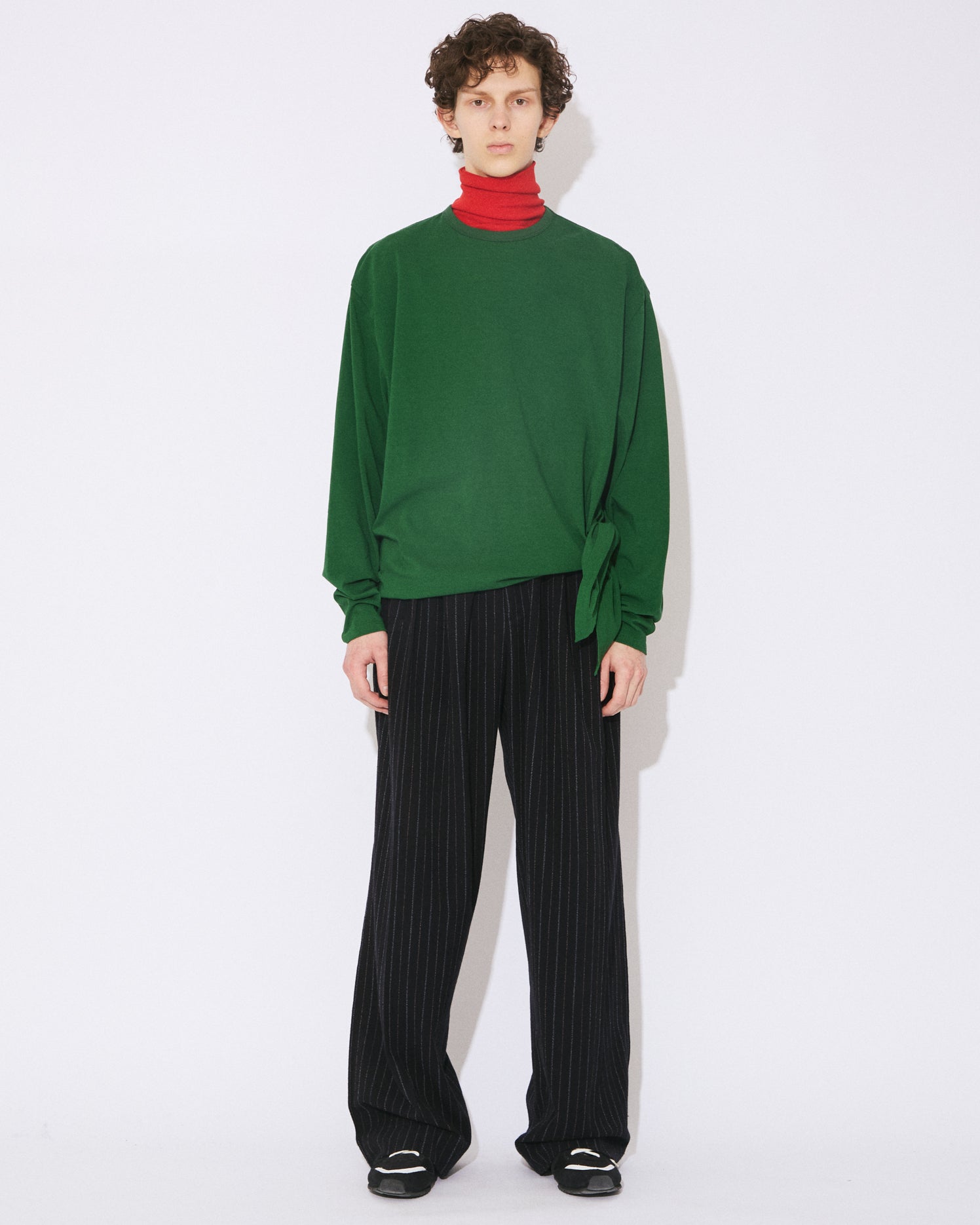 9月中旬入荷】high twist jersey relax-fit tie hem T – beautiful