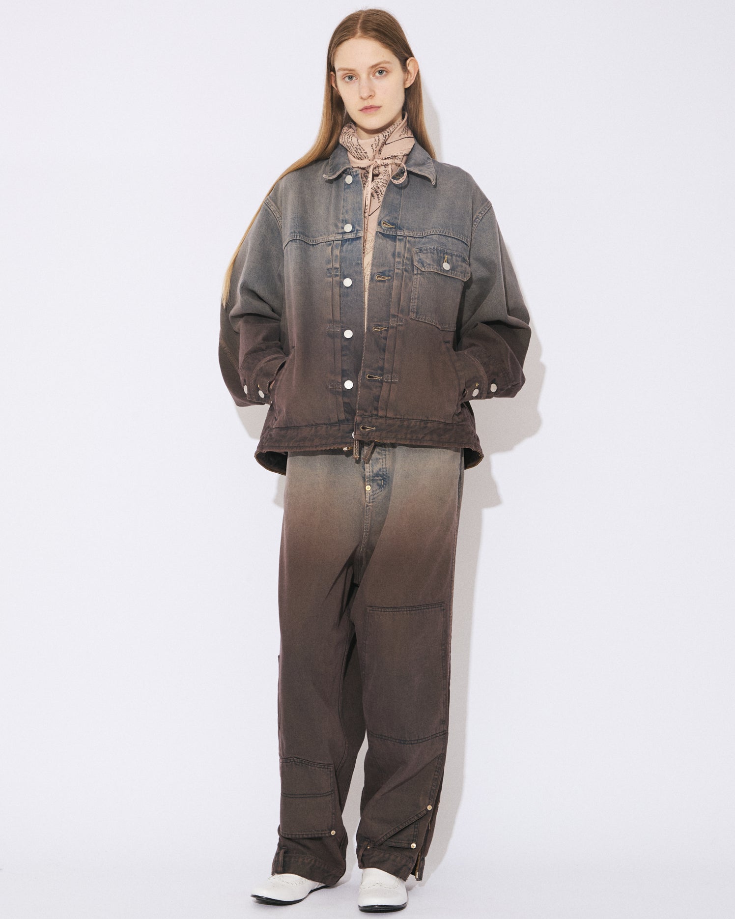 8月上旬入荷】double-end selvedge denim blouson gradation