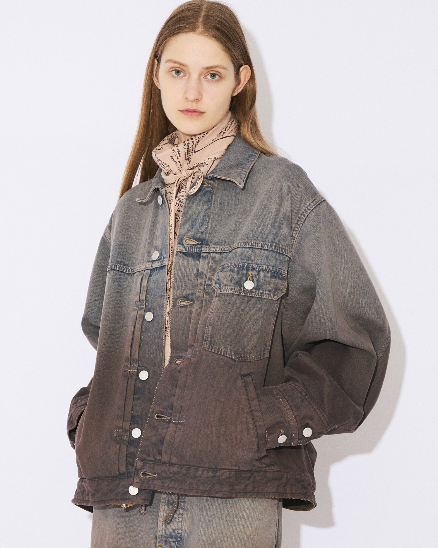 GW限定値下AURALEE BOTANICALDYE DENIM BLOUSON 7月下旬入荷】double-end selvedge denim blouson gradation