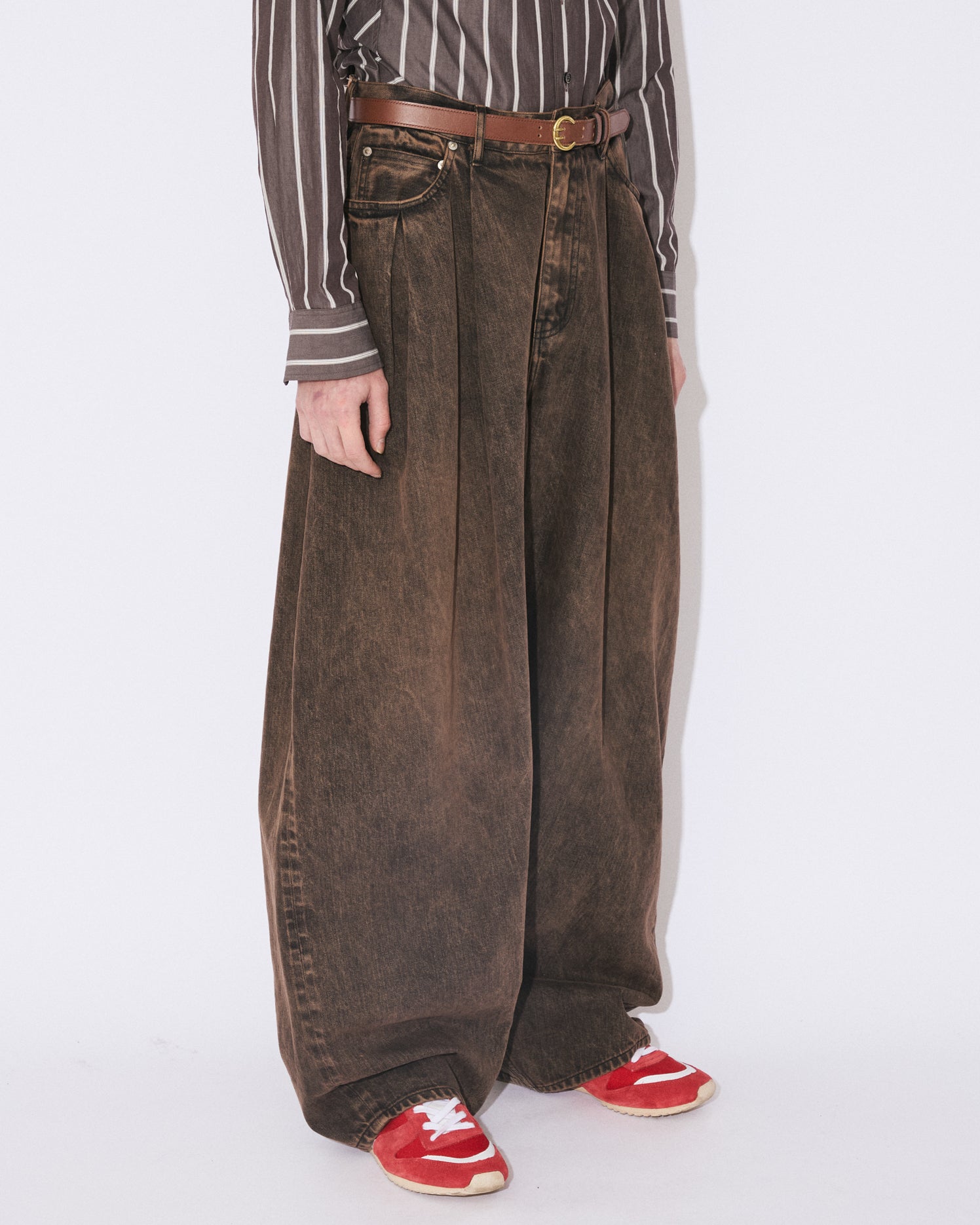triacetate double cloth side 2tuck pants – beautiful people online