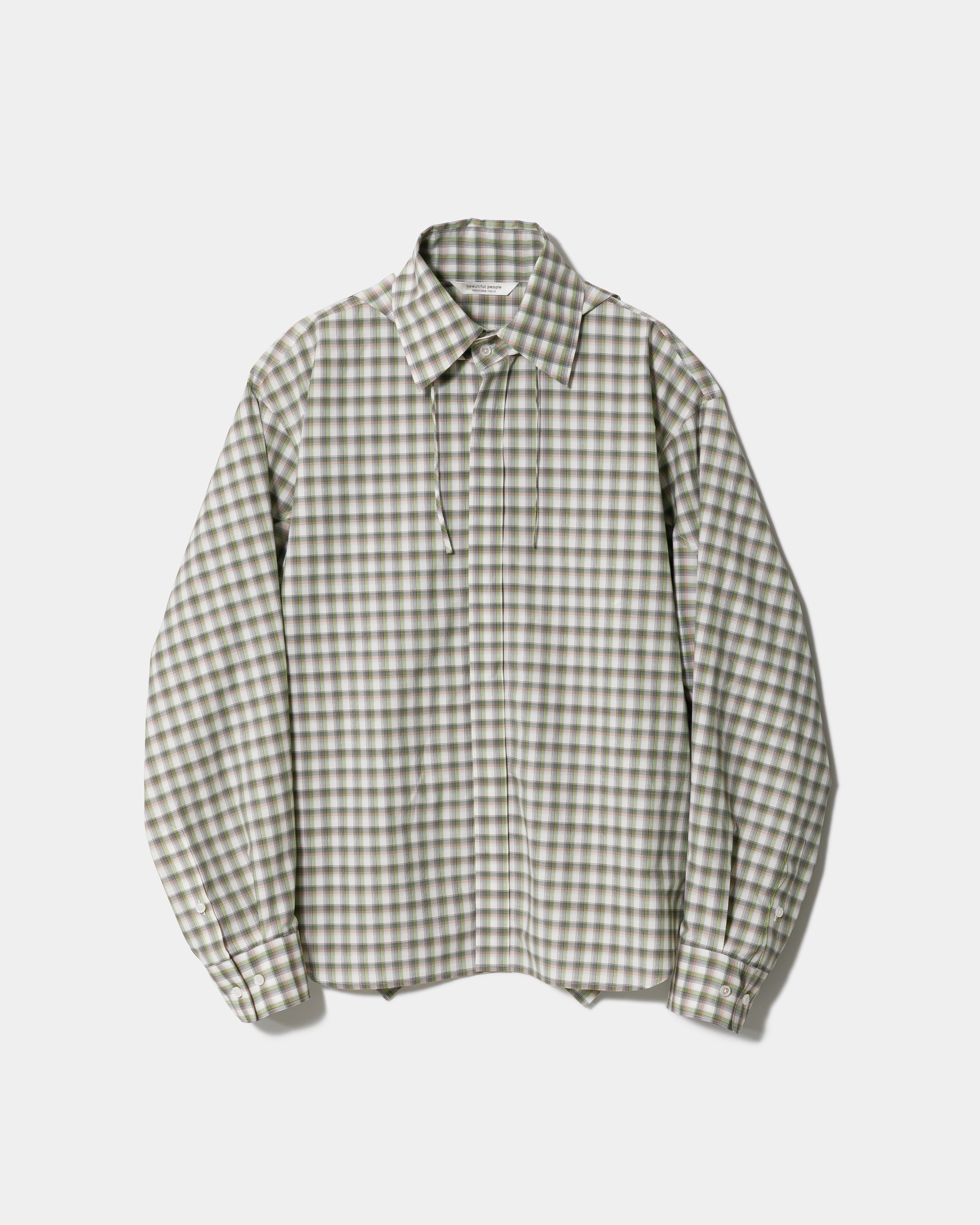 beautiful people 2wayチェックシャツ 9月下旬入荷】double-end C/N check hooded shirt – beautiful people