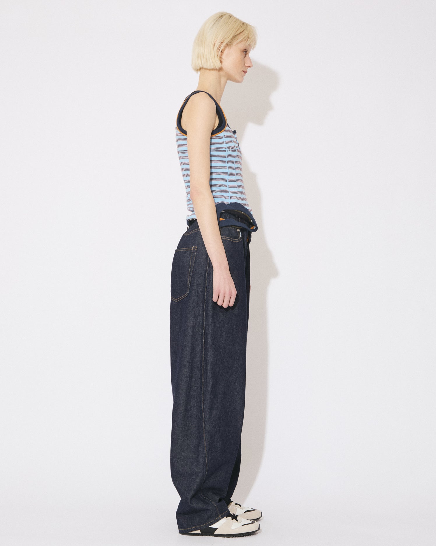 triacetate double cloth side 2tuck pants – beautiful people online