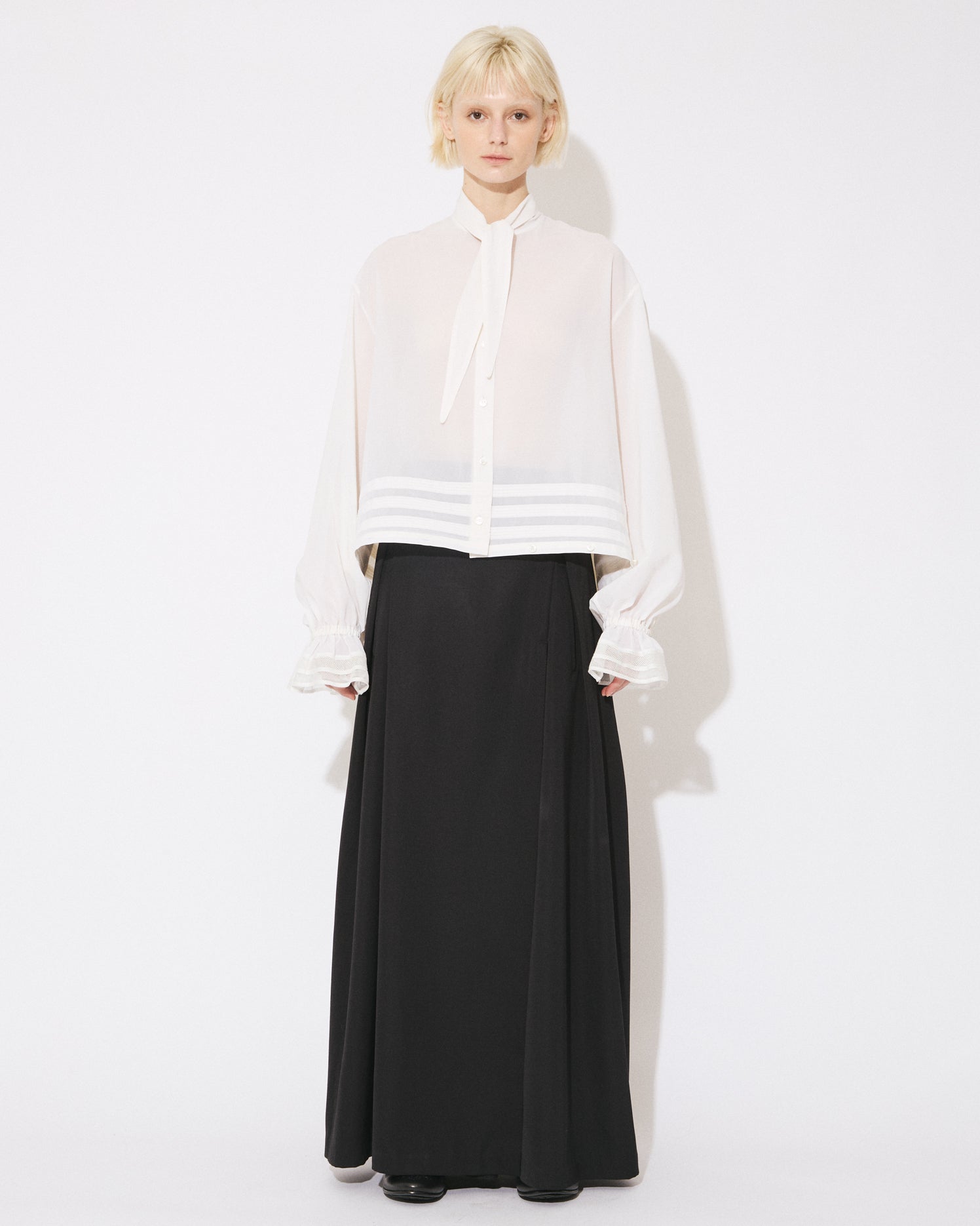 double-end triacetate voile frill blouse – beautiful people online