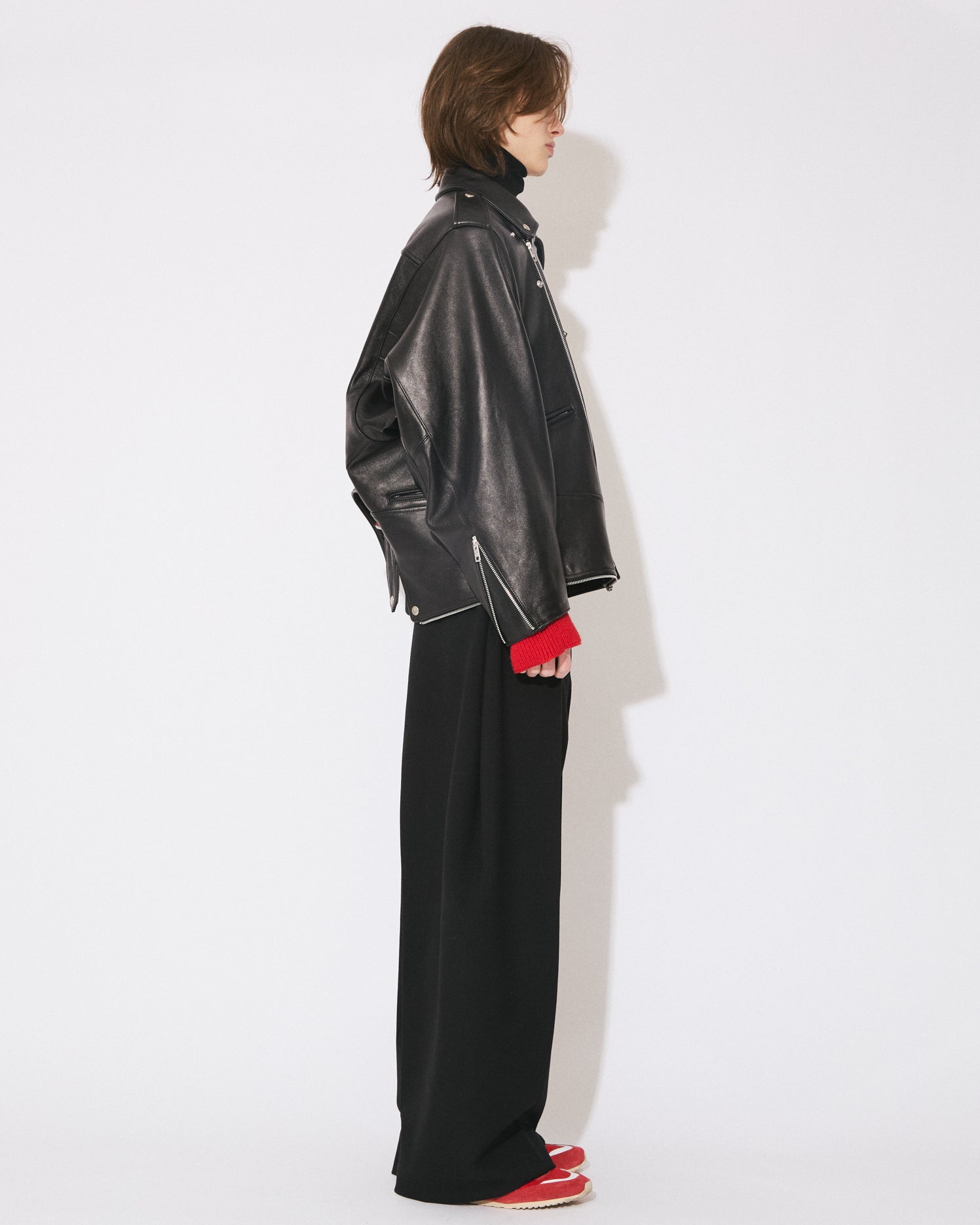 Arriving in late July]double-end vintage leather GT riders jacket