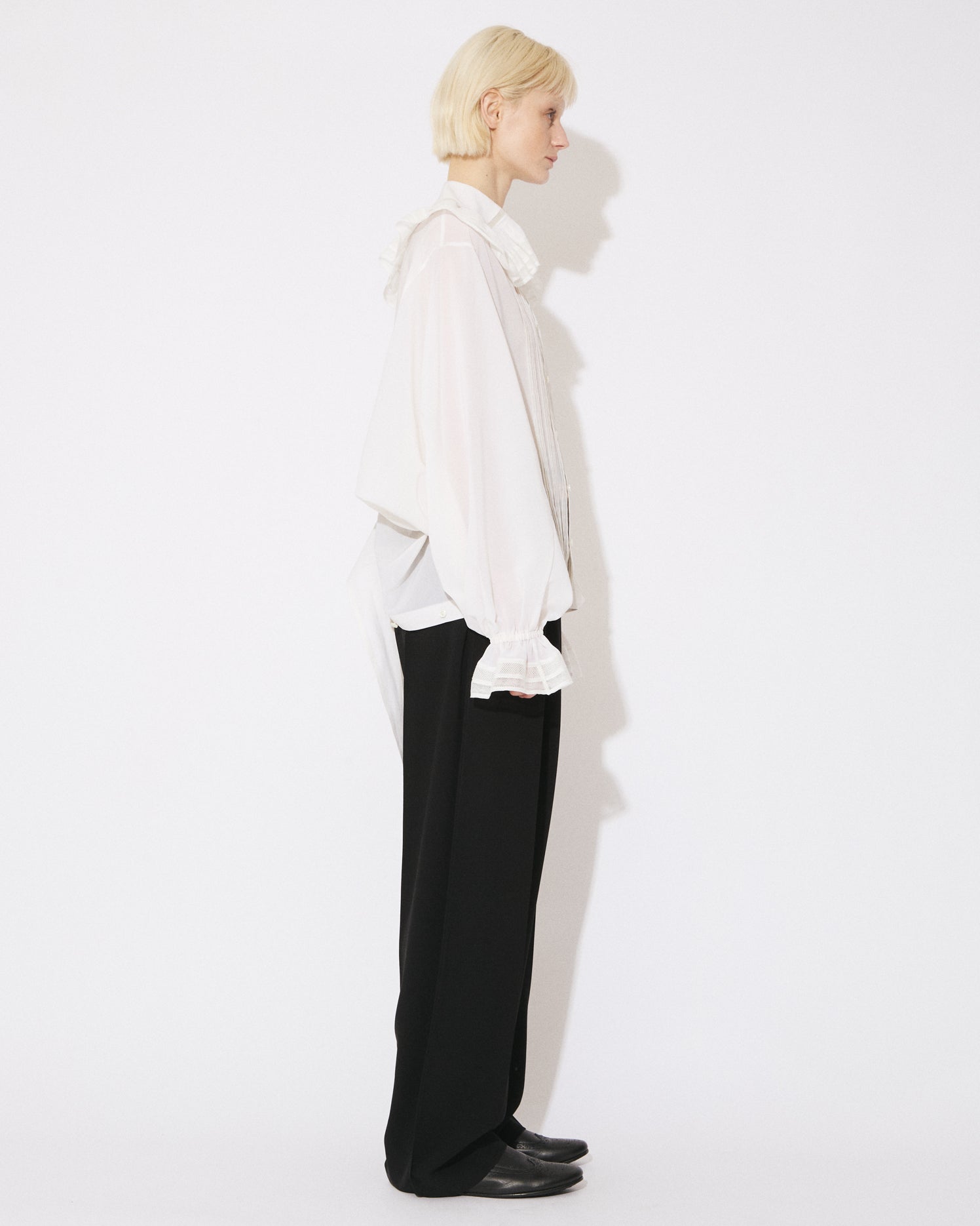 double-end triacetate voile frill blouse – beautiful people online