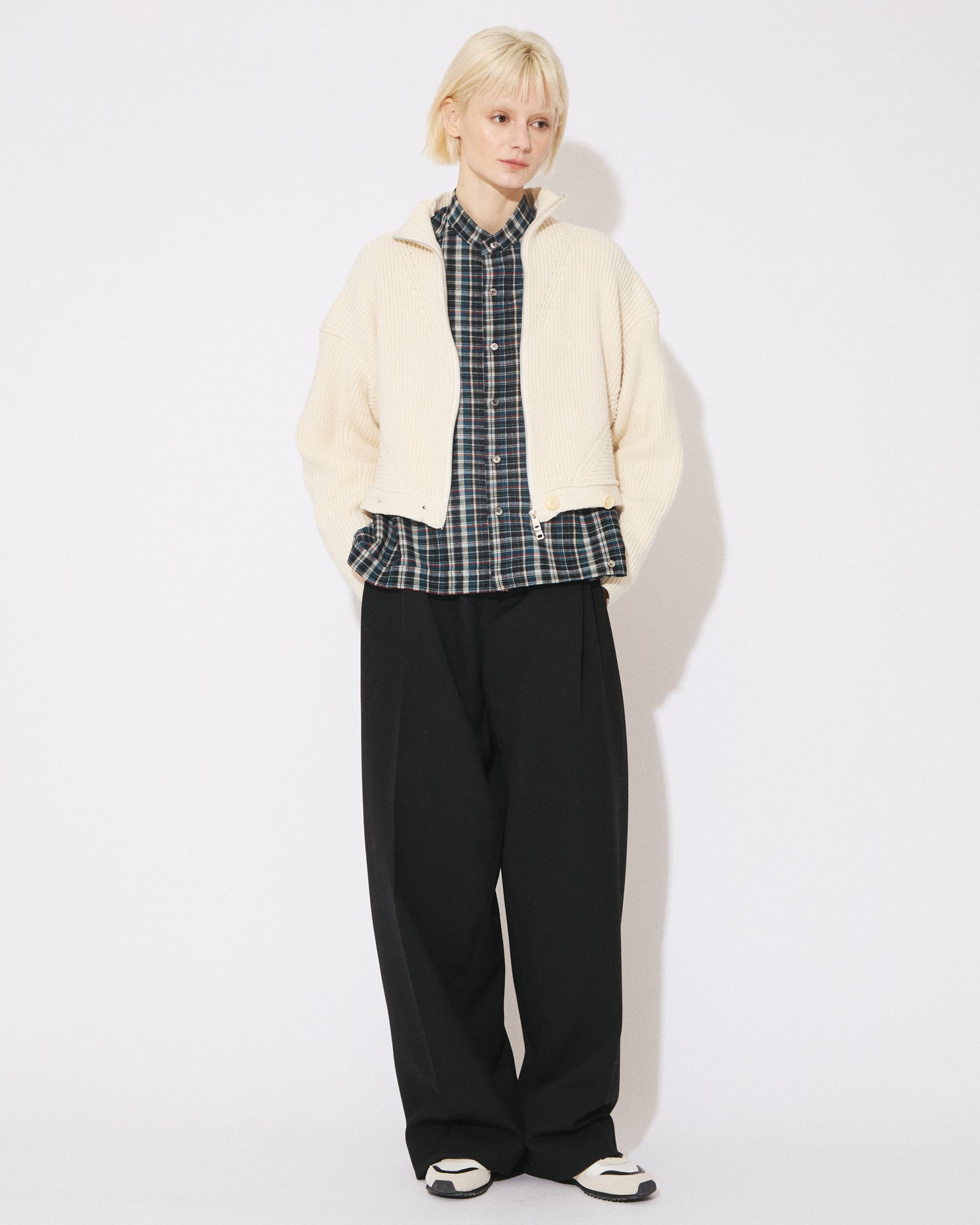 double-end fluffed cotton cardigan – beautiful people online store