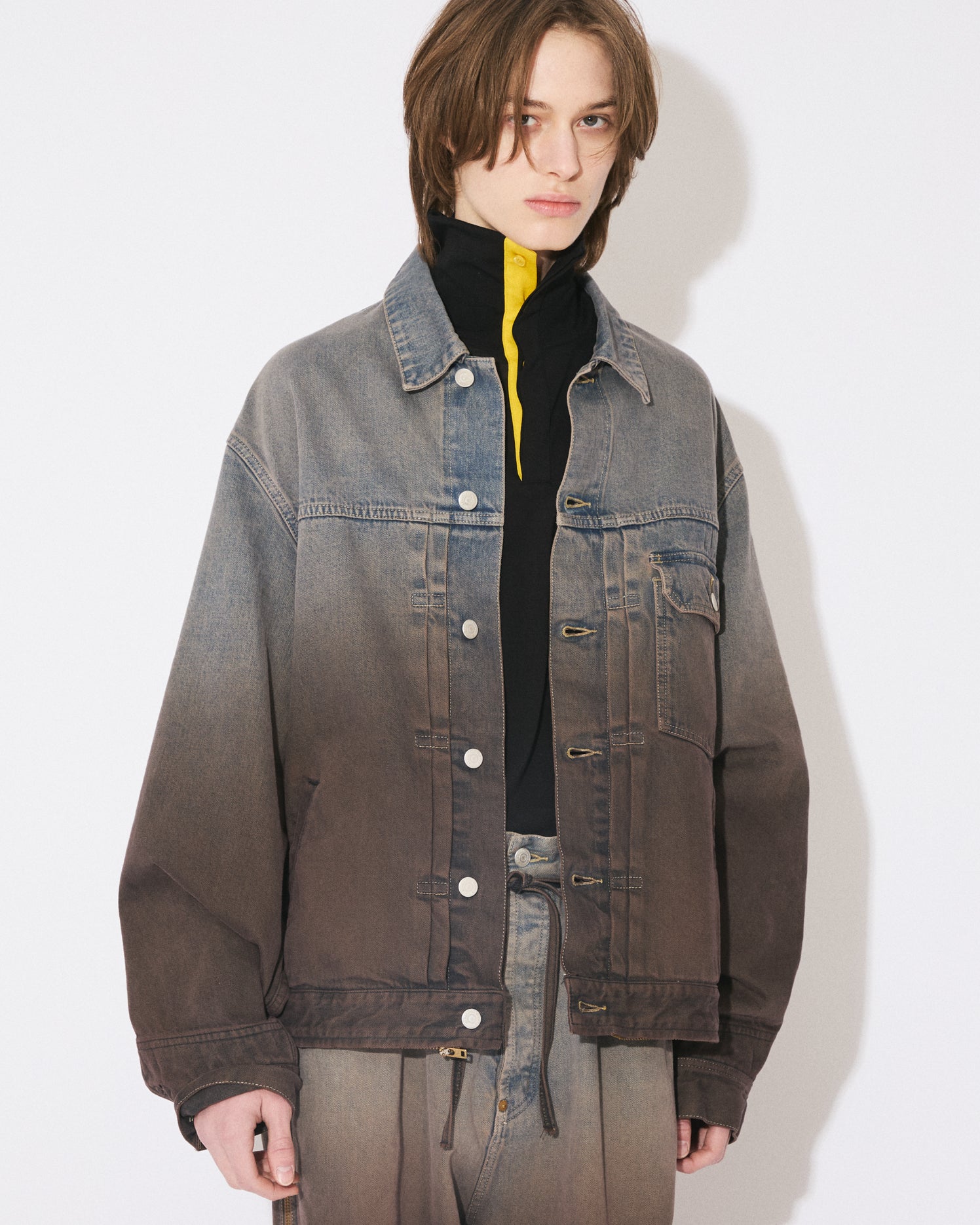 7月下旬入荷】double-end selvedge denim blouson gradation