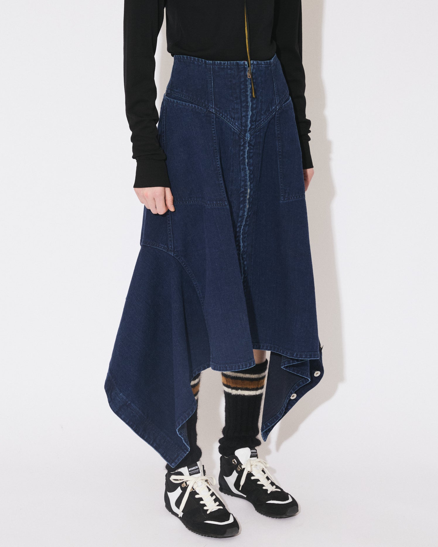 tropical wool mohair side tuck wide pants – beautiful people