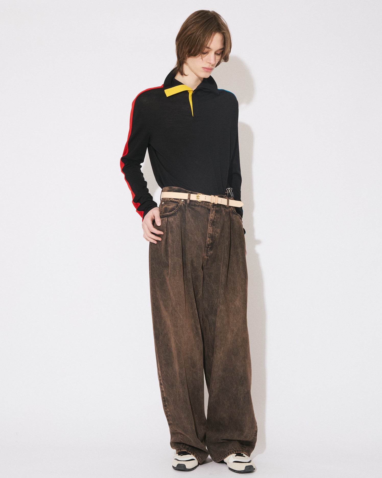 triacetate double cloth side 2tuck pants – beautiful people online