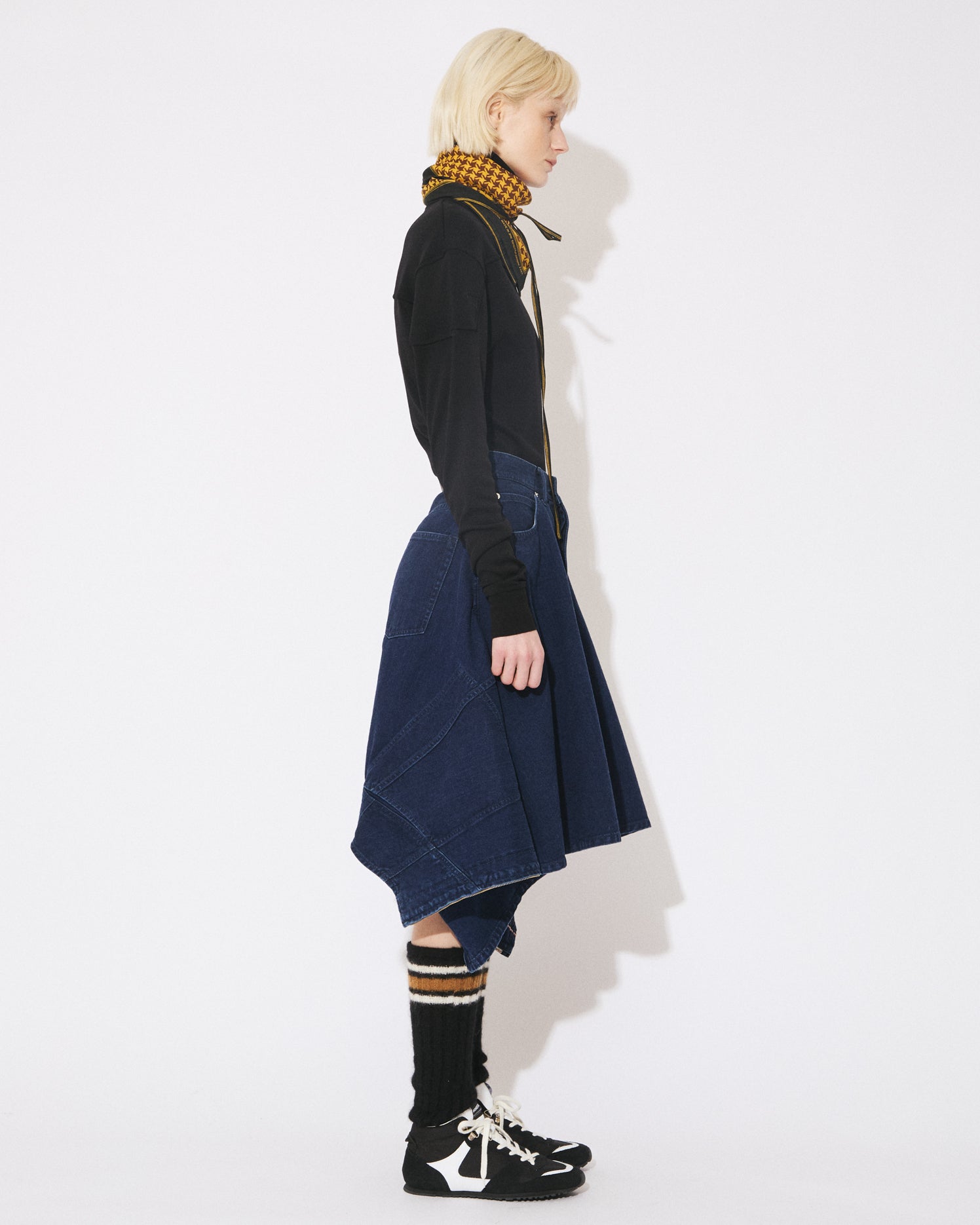 tropical wool mohair side tuck wide pants – beautiful people