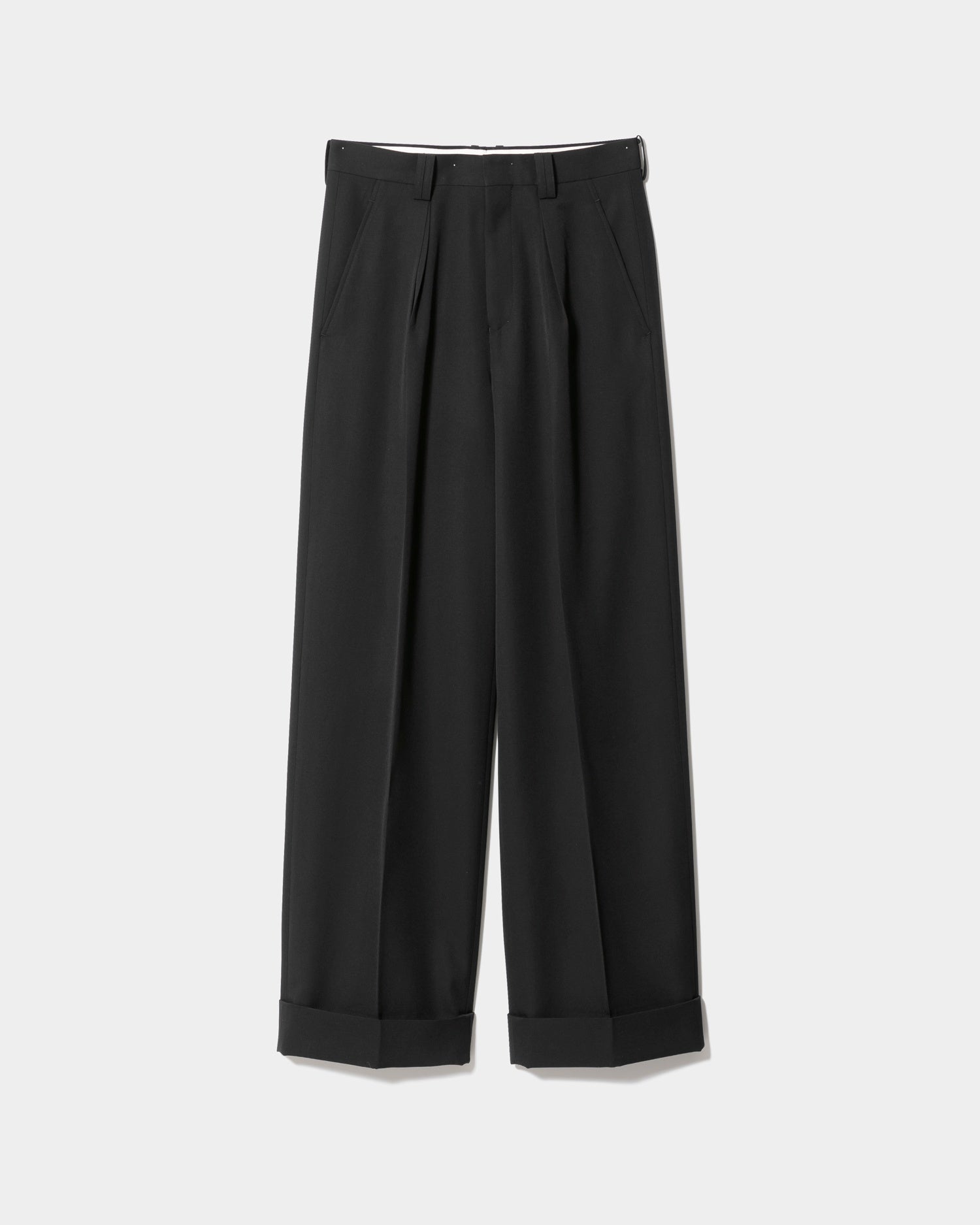 tropical wool mohair side tuck wide pants – beautiful people