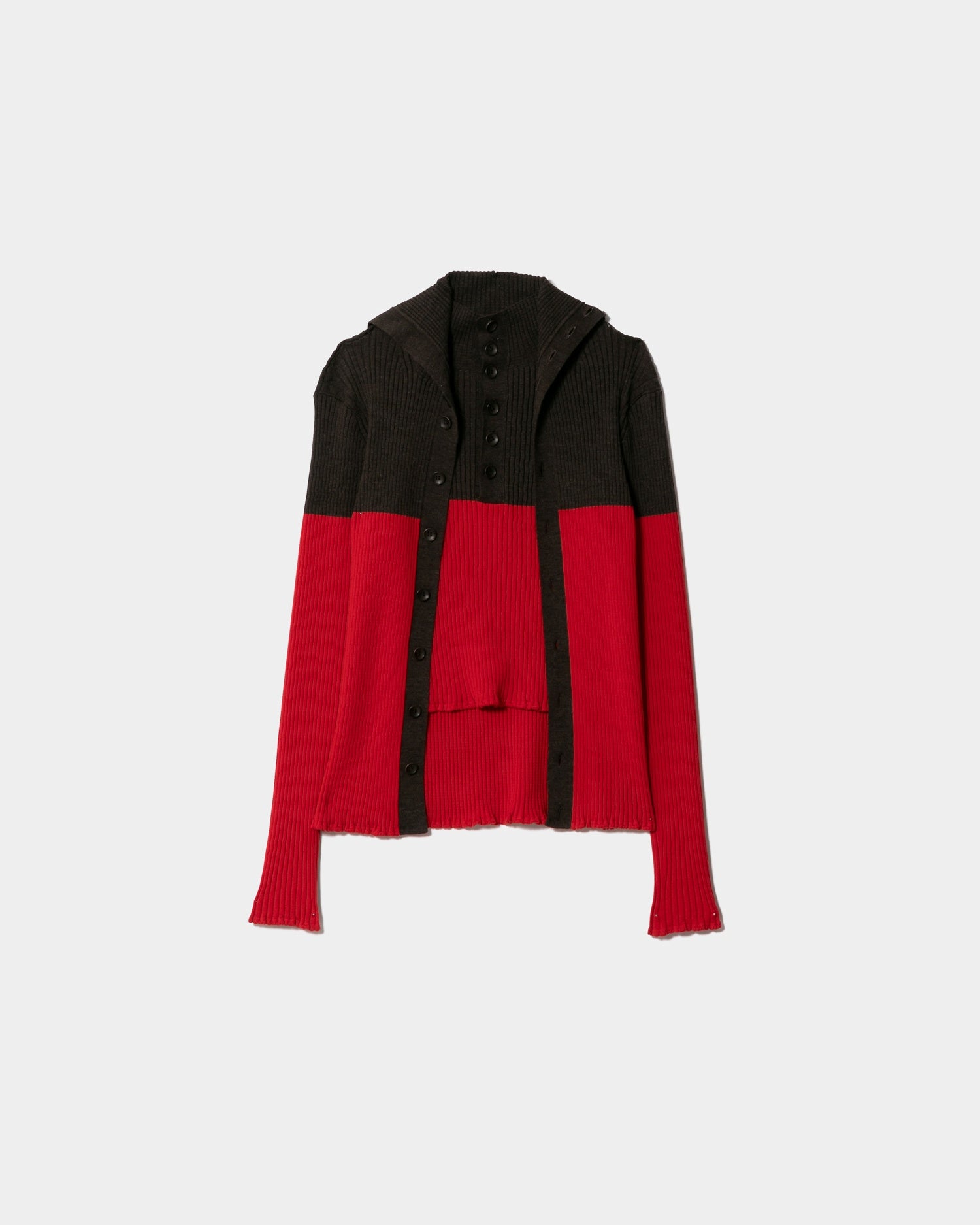 double-front woolrib knitted cardigan – beautiful people online store