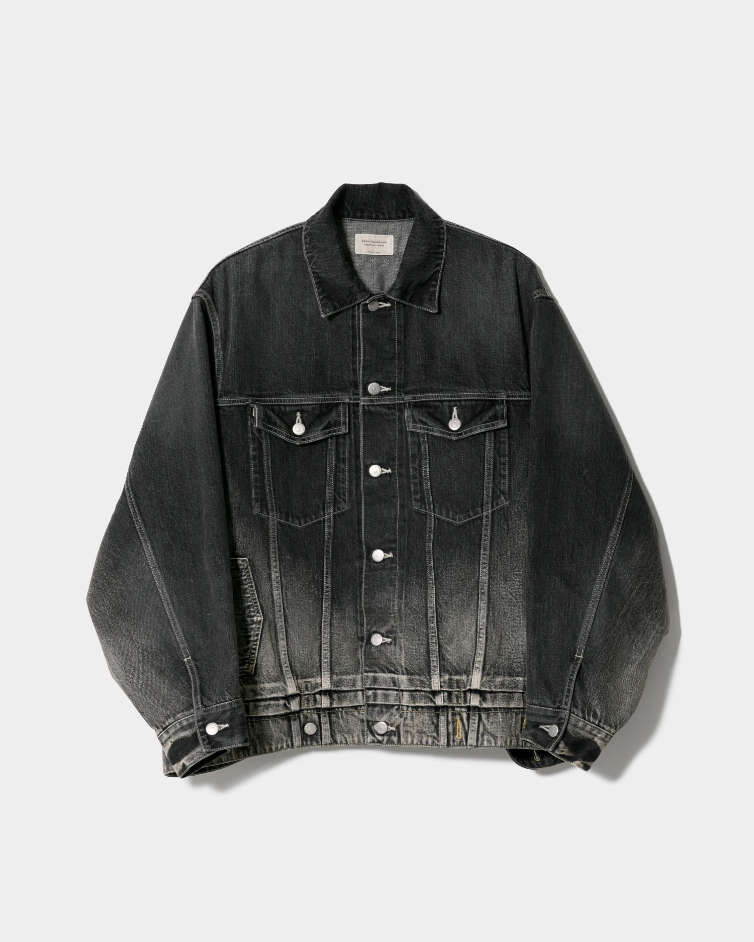 double-end selvedge blouson gradation black – beautiful people