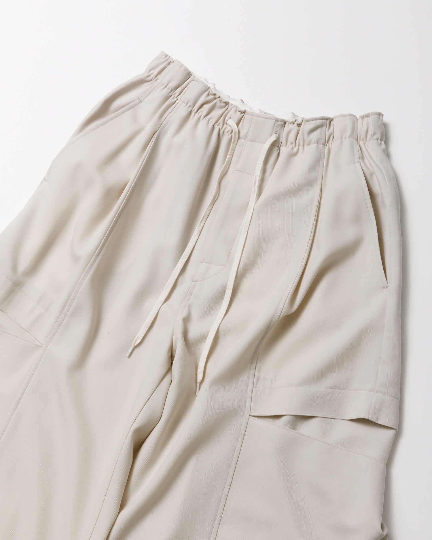 tropical wool mohair side tuck wide pants – beautiful people