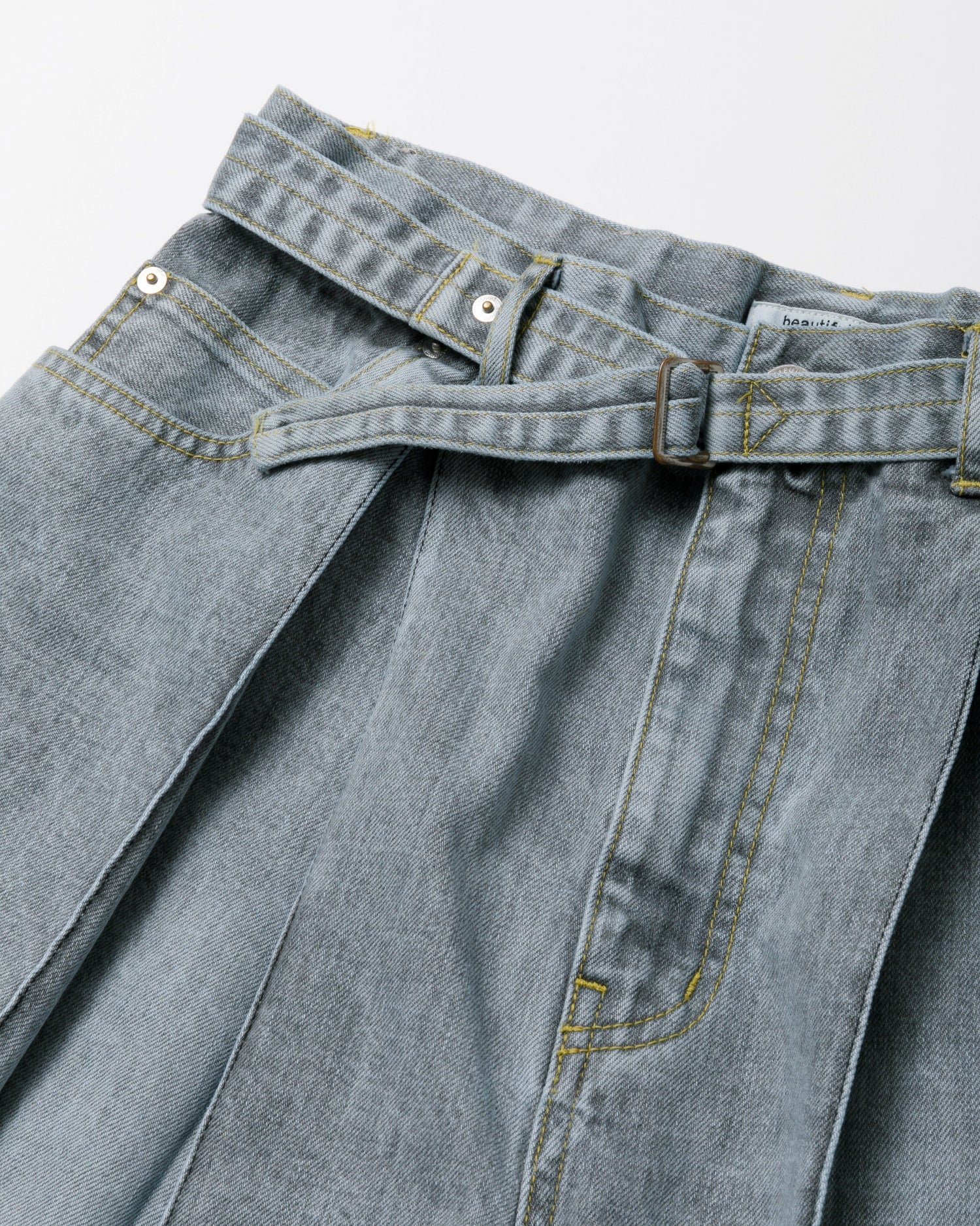 tropical wool mohair side tuck wide pants – beautiful people