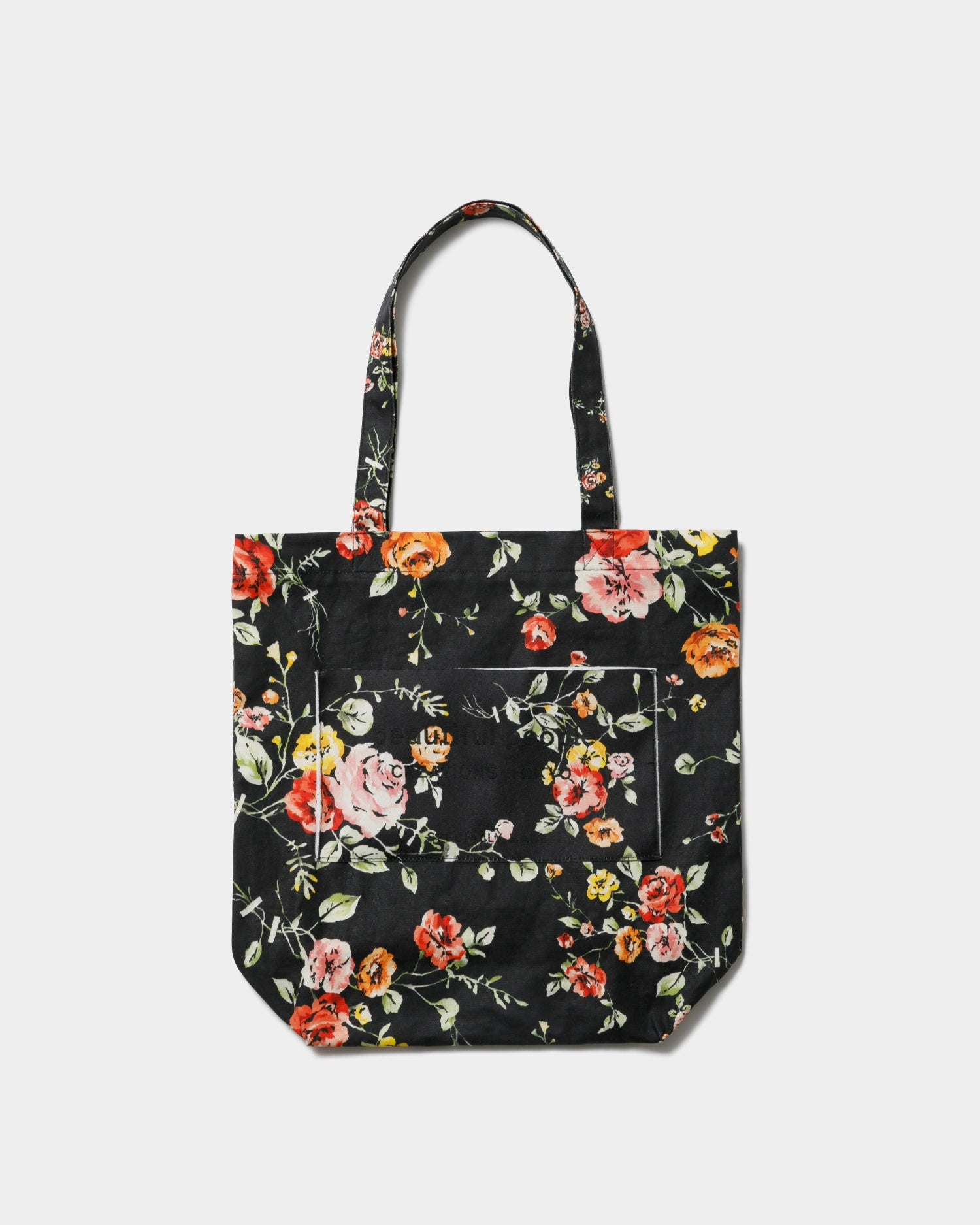 seasonal print name tag tote – beautiful people online store