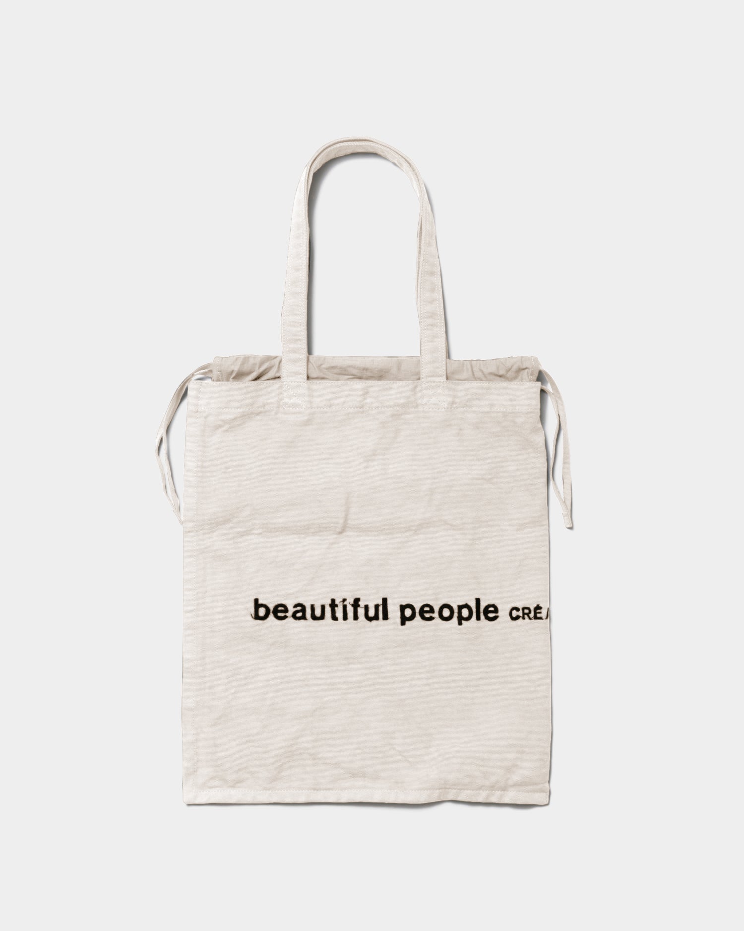 brushed logo gathering bag – beautiful people online store