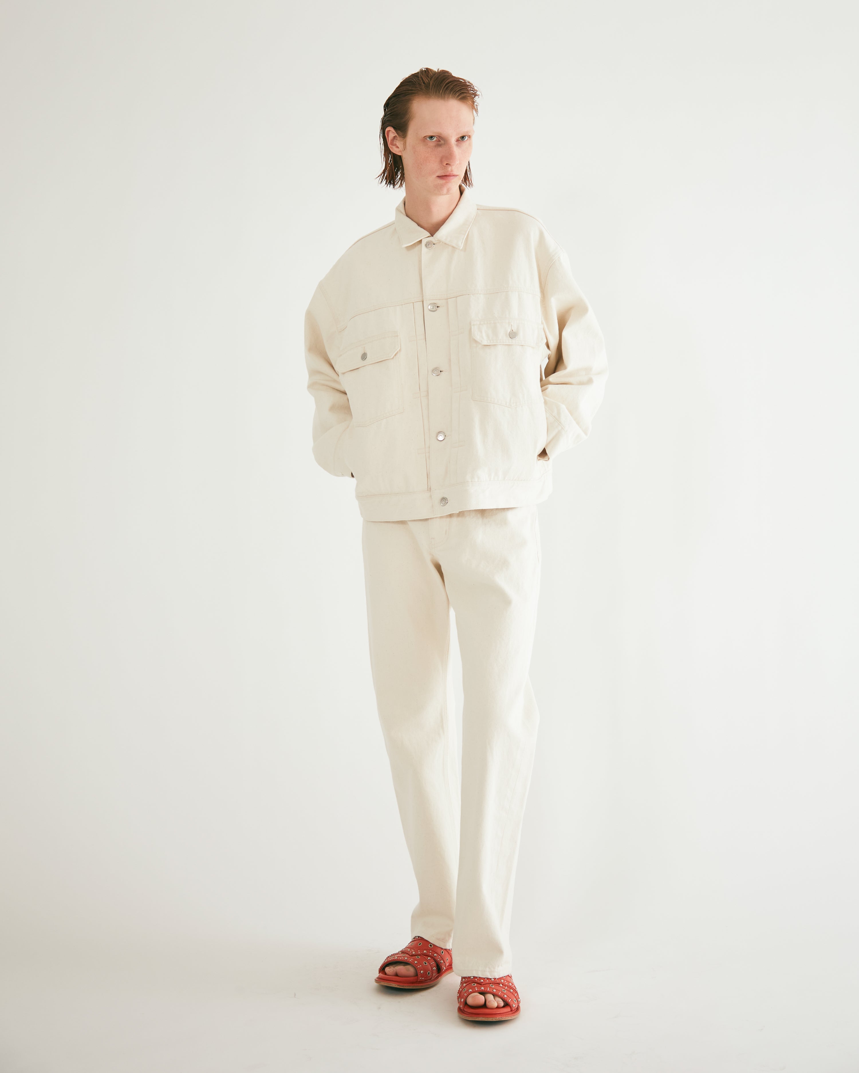 selvedge white denim relax blouson – beautiful people online store