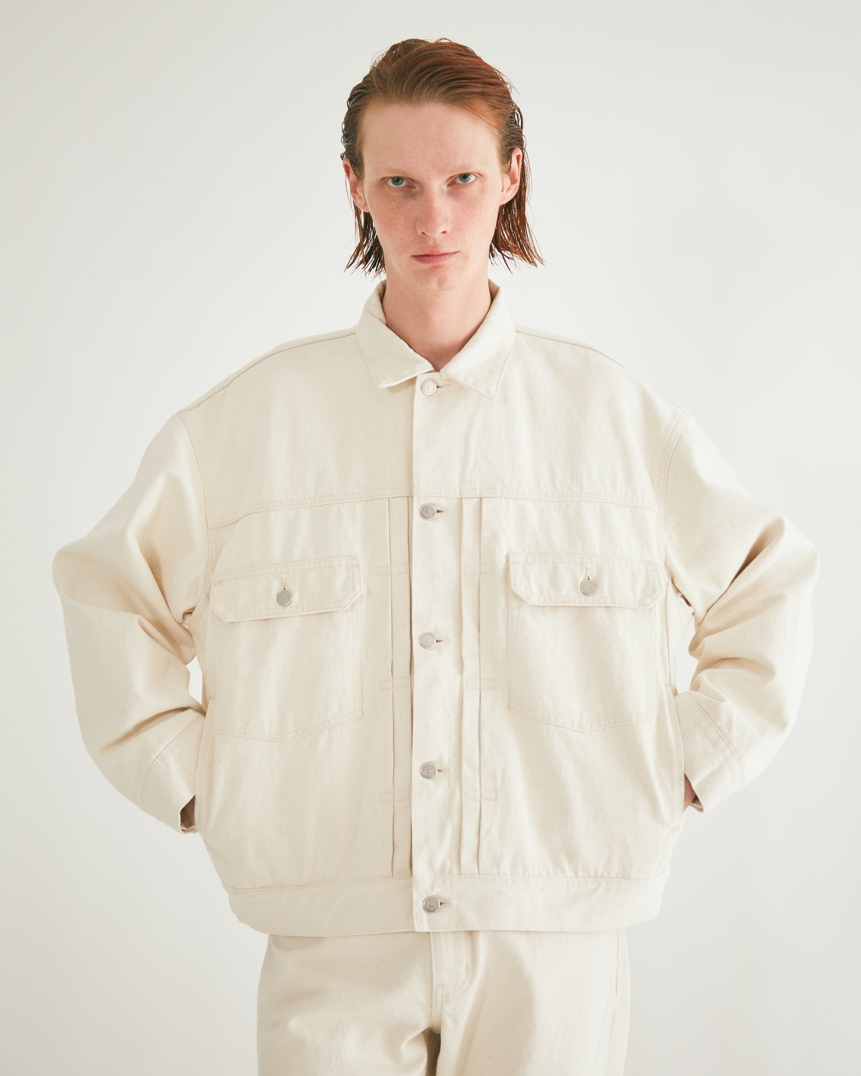 selvedge white denim relax blouson – beautiful people online store
