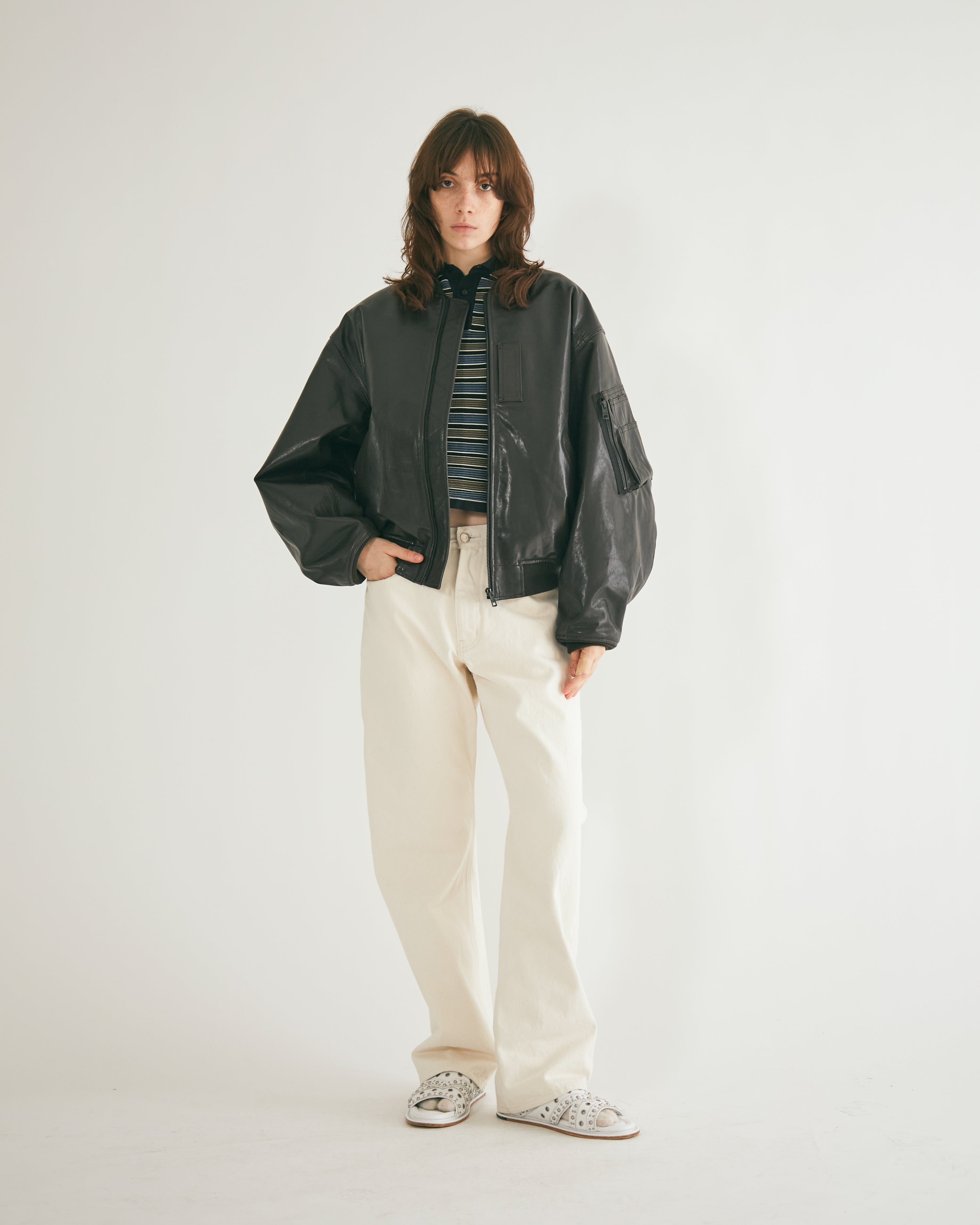 tropical wool mohair side tuck wide pants – beautiful people