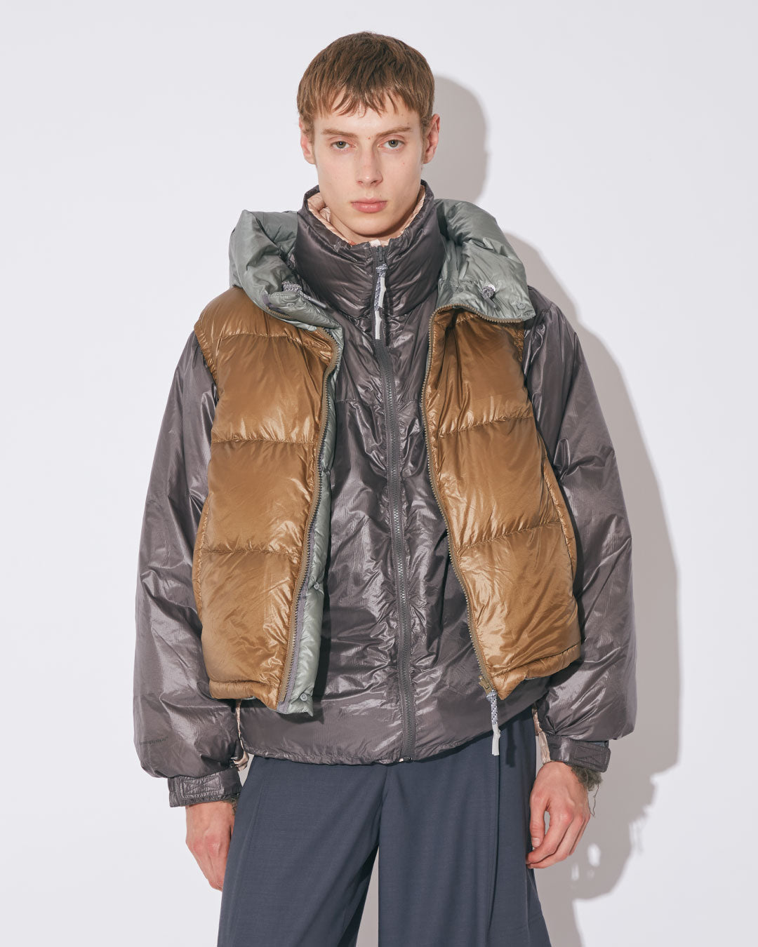 NANGA multilayering down vest blouson – beautiful people online store