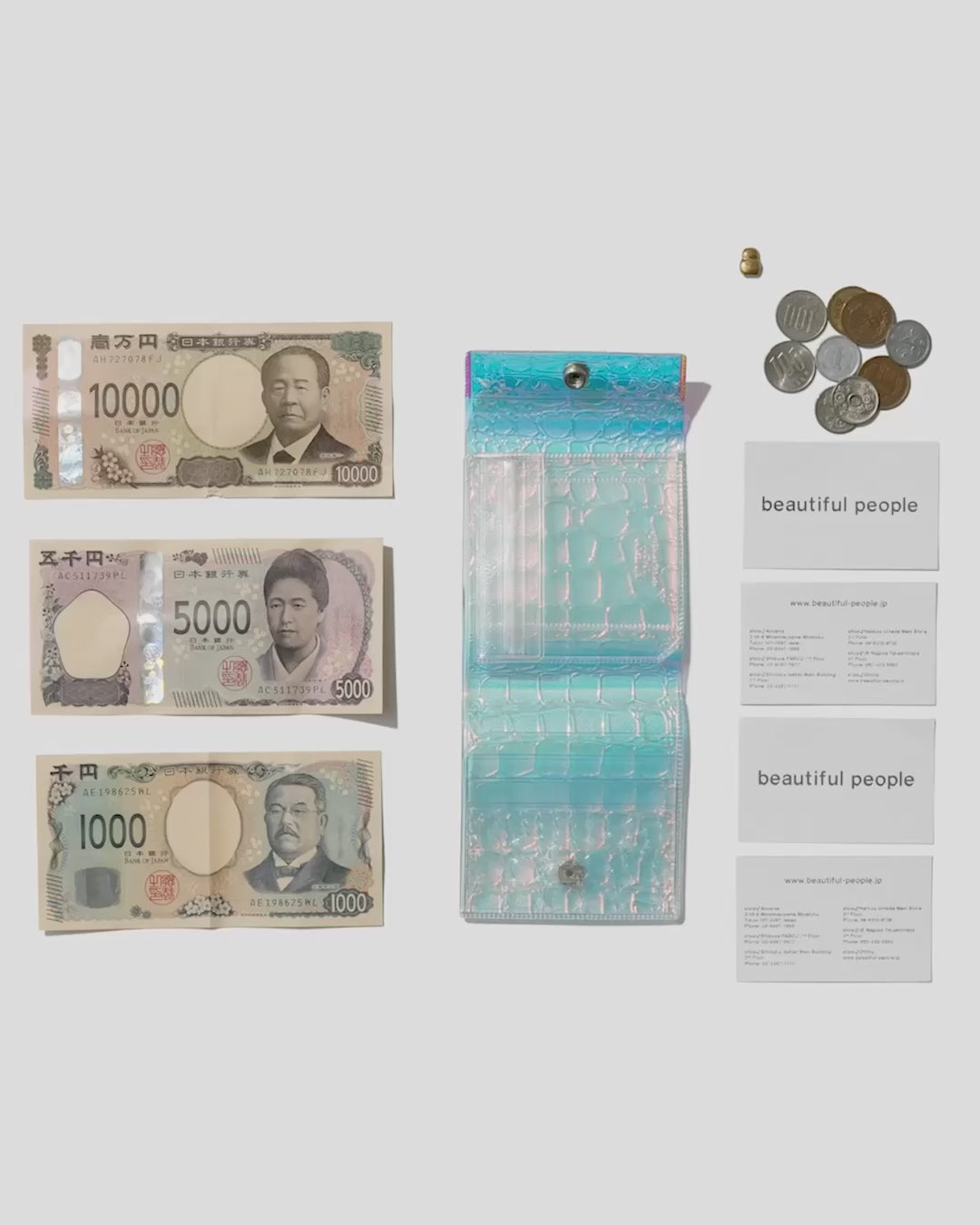 7月下旬入荷】nothing to hide aurora card wallet – beautiful people